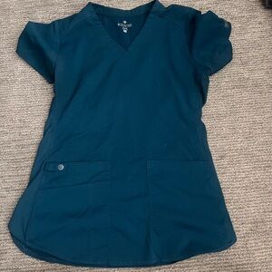 Med Couture Caribbean blue scrub top size XS